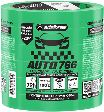 CINTA DE PAPEL VERDE 18MMX40M ADELBRAS