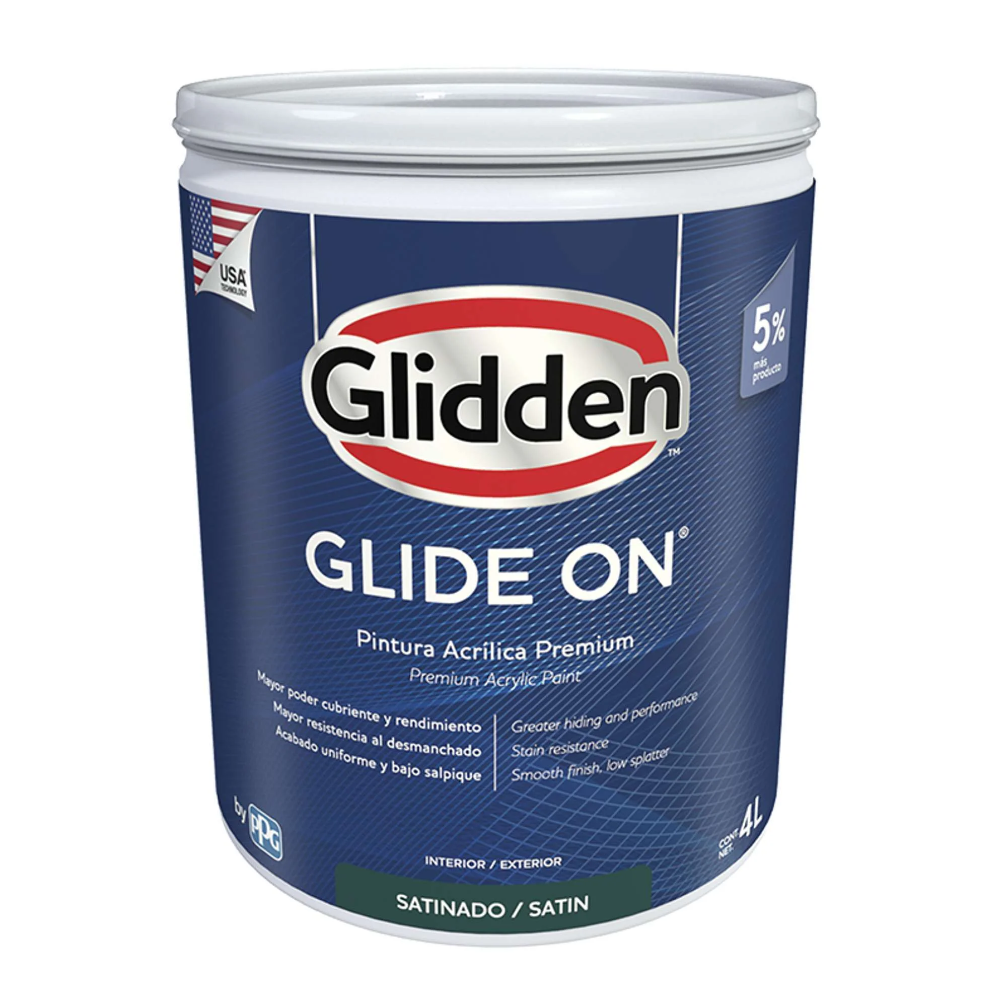 GLIDE-ON SATIN BASE ACENT 4LTS GLIDDEN